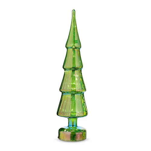 Raz Imports Lighted Tree, Green Iridescent - 16" (4222843LG)