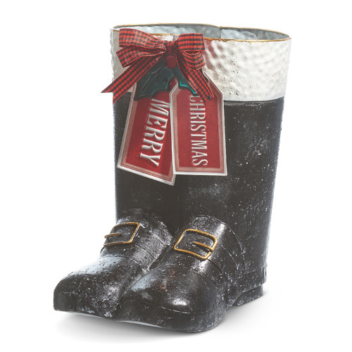 Raz Imports Container, Merry Christmas - Santa's Boots (4312337)