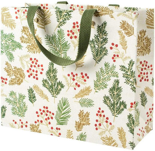 Caspari Large Gift Bag, Sprigs And Berries (9809B3)