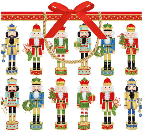 Caspari Large Gift Bag, Nutcracker Parade (9727B3)