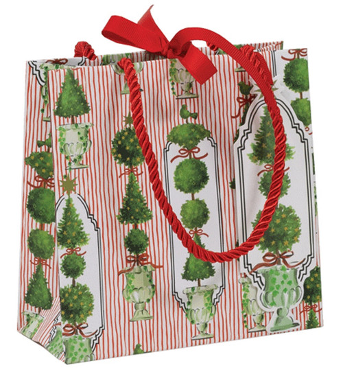 Caspari Small Square Gift Bag, Eloise Red (10057B1.5)