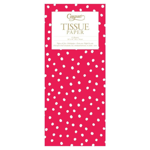 Caspari Tissue Paper, Painted Dots in Red - 2 Packs (TIS057)