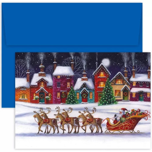 Masterpiece Studios Boxed Holiday Cards, Santa & Sleigh (918100)