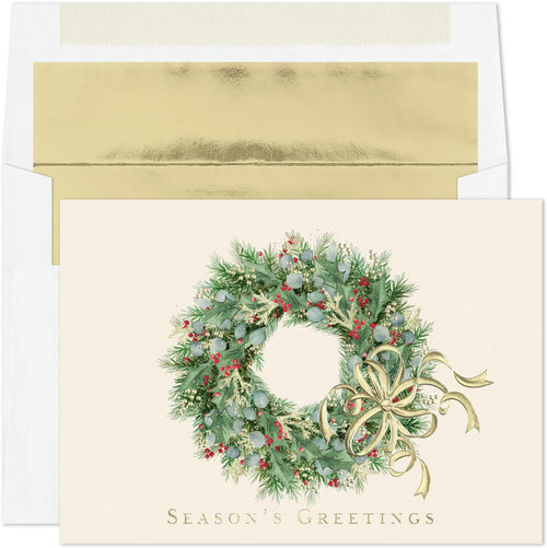 Masterpiece Studios Boxed Holiday Cards, Wreath with Berries (953300)