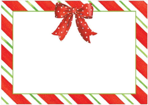 Caspari Self-Adhesive Labels, Candy Stripe (LTAG095)