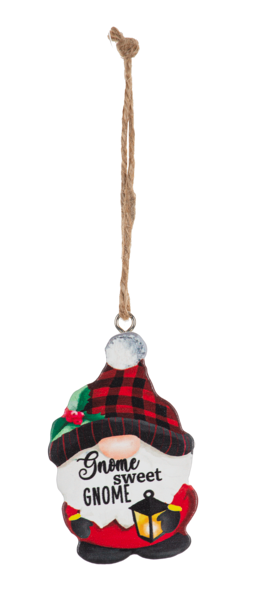 Ganz Wooden Ornament, Gnome - Gnome Sweet Gnome (EX39343)