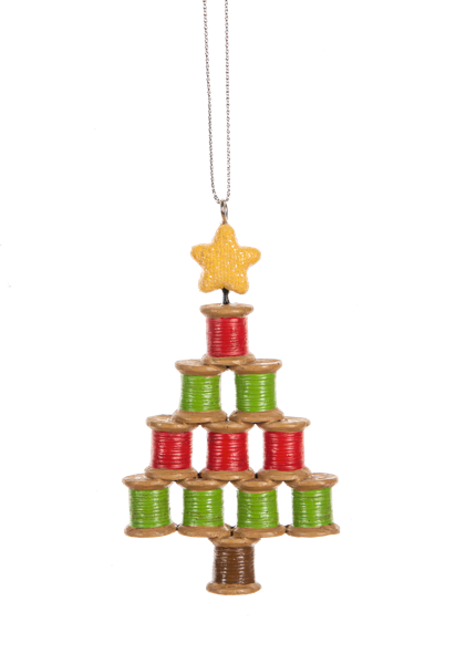 Ganz Ornament, Thread Spool Tree (MX187169A)