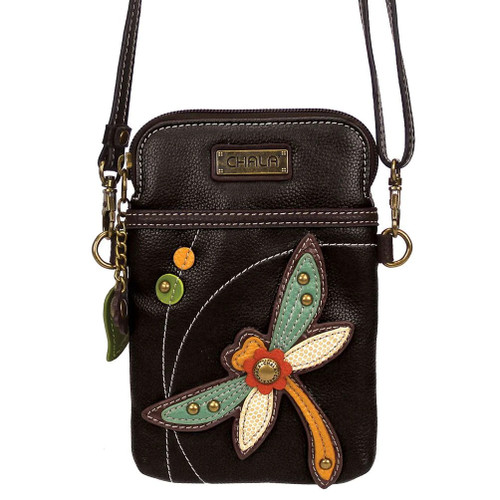 Chala Cell Phone Crossbody Bag, Dragonfly - Black (827DF6)