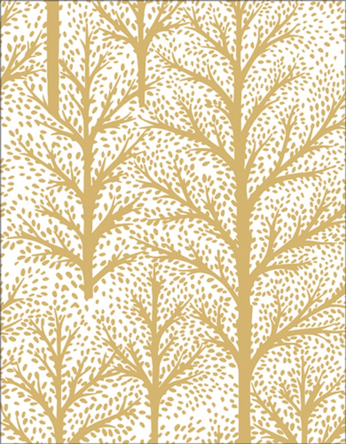 Caspari Gift Enclosure Cards, Winter Trees Gold Foil (100540ENC)