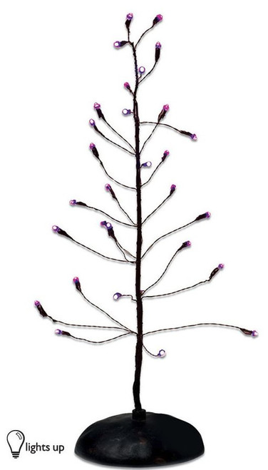 Department 56 Halloween Village Twinkle Bright Tree, Purple