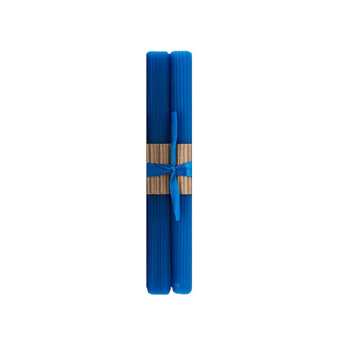 One Hundred 80 Degrees 4th of July Taper Candles, Blue - Set of 2 (NE0411A)