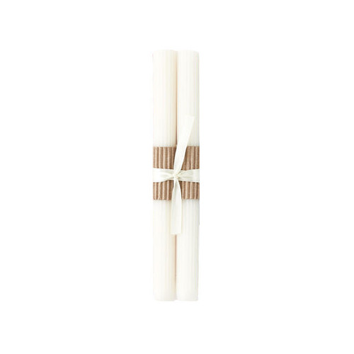 One Hundred 80 Degrees 4th of July Taper Candles, White - Set of 2 (NE0411C)