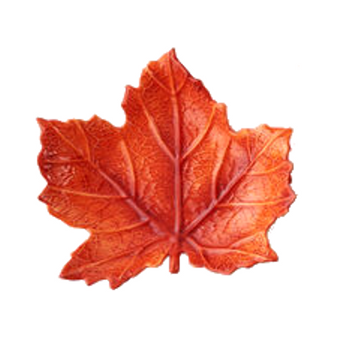 180 Degrees Ceramic Maple Leaf Dish, Orange (TM0269)