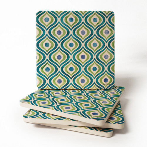 CoasterStone Square Coasters, Mid Century Mosaic - Box of 4 (SQ231228)