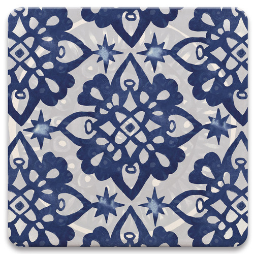CoasterStone Square Coasters, Shibori Stars - Box of 4 (SQ453)