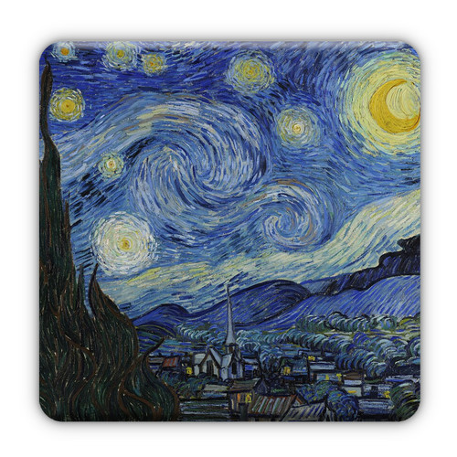 CoasterStone Square Coasters, The Starry Night - Box of 4 (SQ4732)