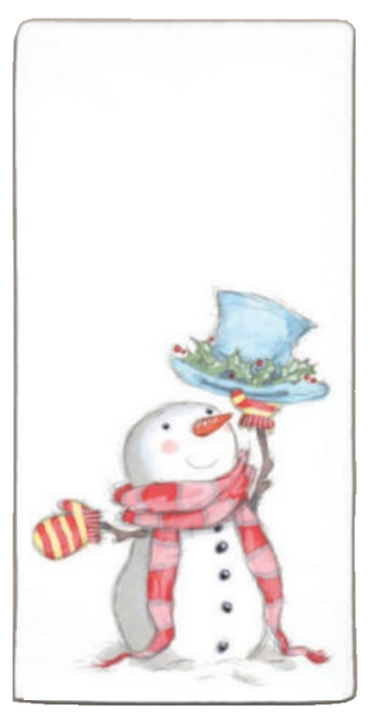 CJ Bella Dishtowel, Snowman with Blue Hat (CX3-015)