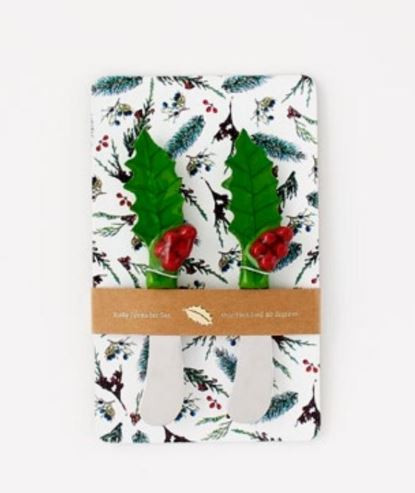 One Hundred 80 Degrees Holly Berry Spreader, Set of 2 (SI0557)