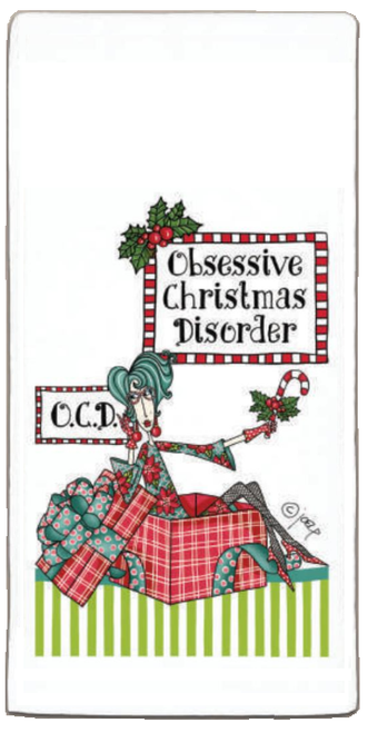 CJ Bella Dishtowel, Obsessive Christmas Disorder (DMX3-137)