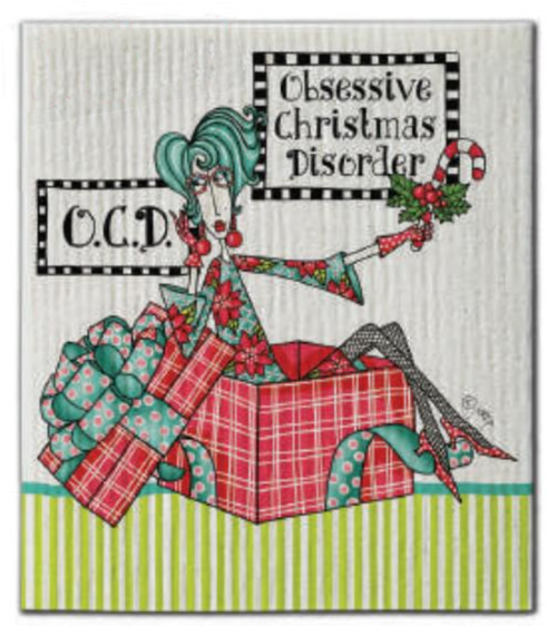 CJ Bella Dishcloth, Obsessive Christmas Disorder (DMX9-137)