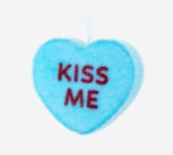 One Hundred 80 Degrees 6" Valentines Day Conversation Heart Decor, KISS ME (WH0185F)