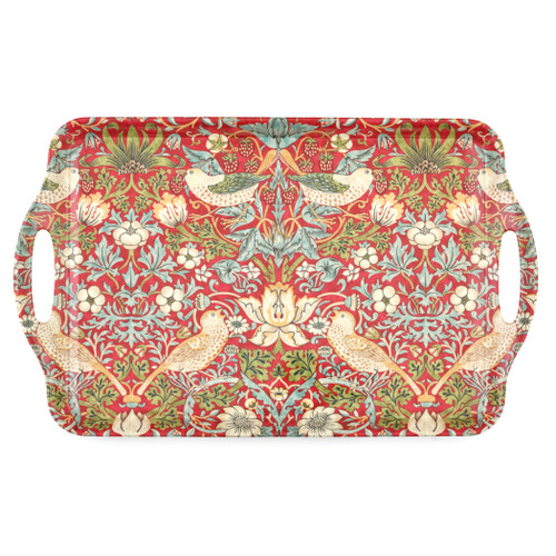 Pimpernel Handled Melamine Tray, Strawberry Thief Red (2019518718)