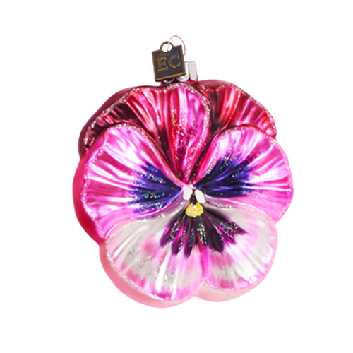 Raz Imports Pansy Ornament, Pink (4453105A)