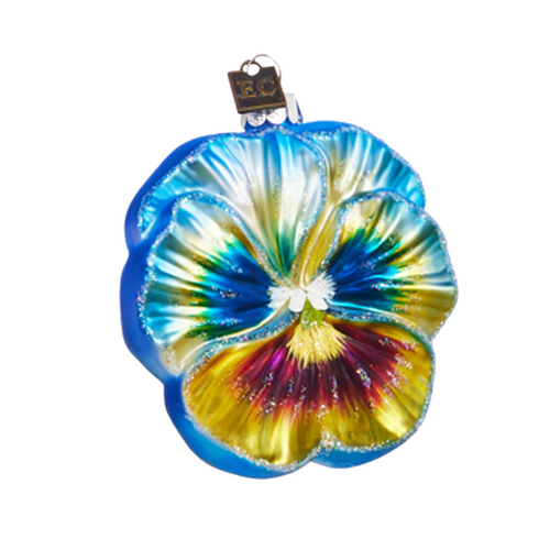 Raz Imports Pansy Ornament, Blue (4453105B)