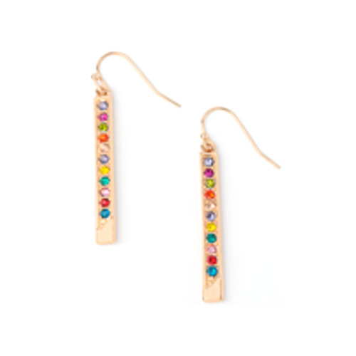 Ganz Rainbow Earrings, Gold (SEAR202A)