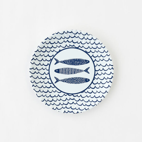 One Hundred 80 Degrees "Paper" Plates, Fish - Set of 4 (ME0688)