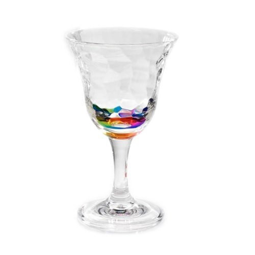 Merritt International Cascade 12 oz. Acrylic Wine Glass, Rainbow (22136)