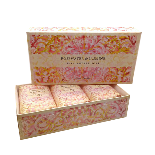 Greenwich Bay 4.3 oz. Bar Soap, Rosewater Jasmine - Set of 3 (R59015)