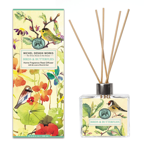 Michel Design Works Home Fragrance Reed Diffuser, Birds & Butterflies (823371)