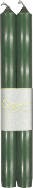 Caspari 10" Straight Taper Candles, Hunter Green - Set of 2 (CA13.2)