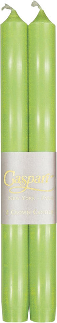 Caspari 10" Straight Taper Candles, Spring Green  - Set of 2 (CA38.2)