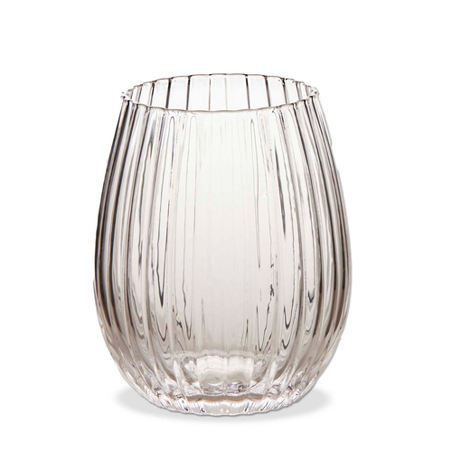 TAG Stemless Gramercy Fluted Wine Glass, Clear (G18988)