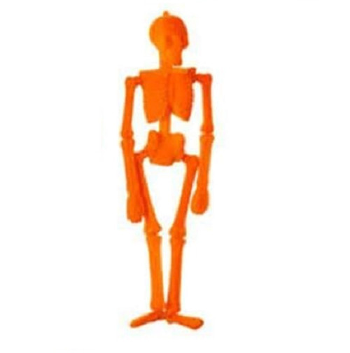 One Hundred 80 Degrees Flocked Skeleton, Dark Orange (WH0058DARKORANGE)