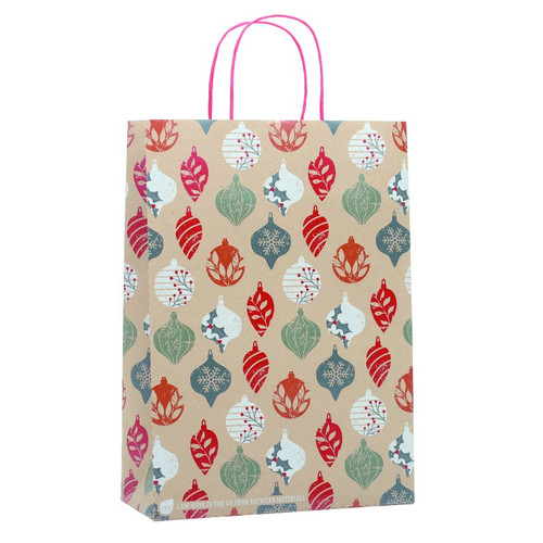 The Gift Wrap Company Extra Large Tote, Eco Bauble Print (XECOB302)