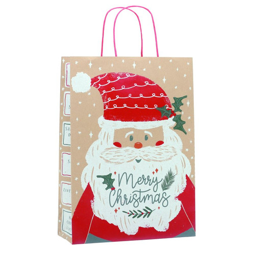 The Gift Wrap Company Extra Large Tote, Eco Festive Santa (XECOB301)