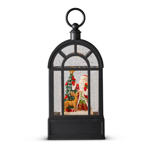 Raz Imports 10.25" Santa and Deer with Tree Musical Lighted Water Greenhouse (4216910)