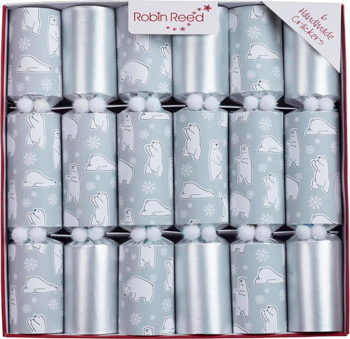 Robin Reed 12" Christmas Crackers, Racing Polar Bear - Box of 6 (72405)