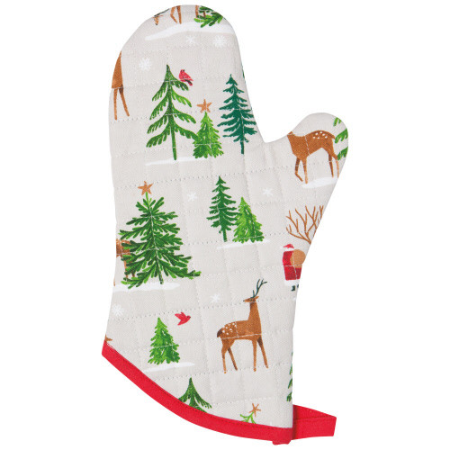Now Designs Chef Oven Mitt, Santa's Reindeer (NOM2391D)