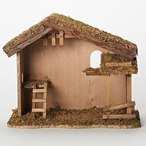 Roman Fontanini Wooden Stable, 7.5" Collection (54828)