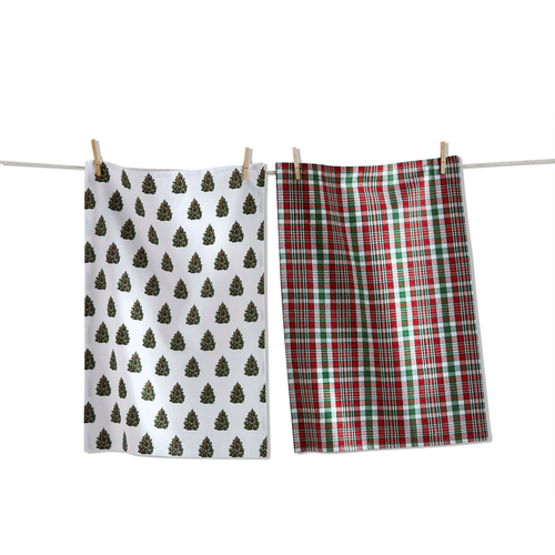 TAG Cotton Dishtowels, Vintage Trees - Set of 2 (G19140)