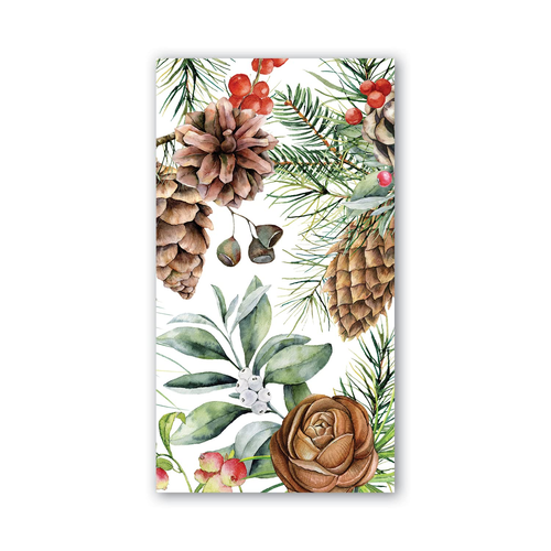 Michel Design Works Paper Hostess Napkins, White Spruce - 2 Packs (807362)