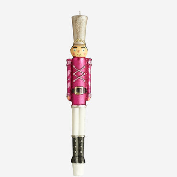One Hundred 80 Degrees Soldier Taper Candle, Magenta - 10" (NE0462A)