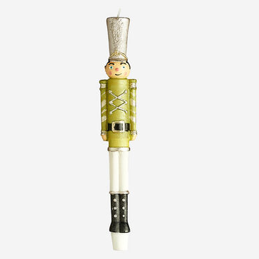 One Hundred 80 Degrees Soldier Taper Candle, Lime - 10" (NE0462F)