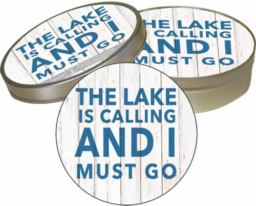 Paperproducts Design Set Pulpboard Coasters, The Lake is Calling - Blue (26066)
