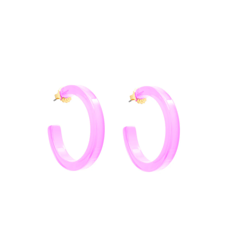 Zenzii Earrings, Open Hoop - Lavender (E2656LAV)
