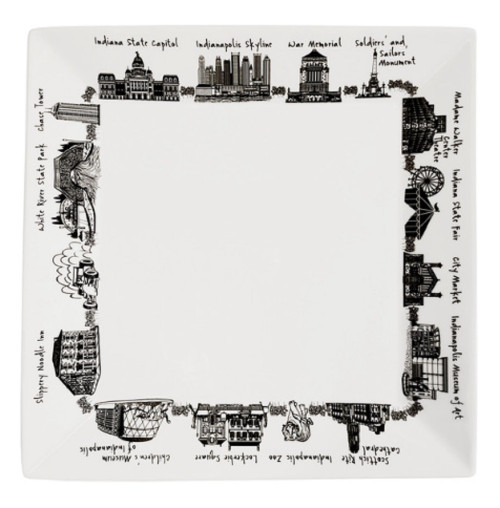 The Dish Large Square Platter, Indianapolis (CIIND001)